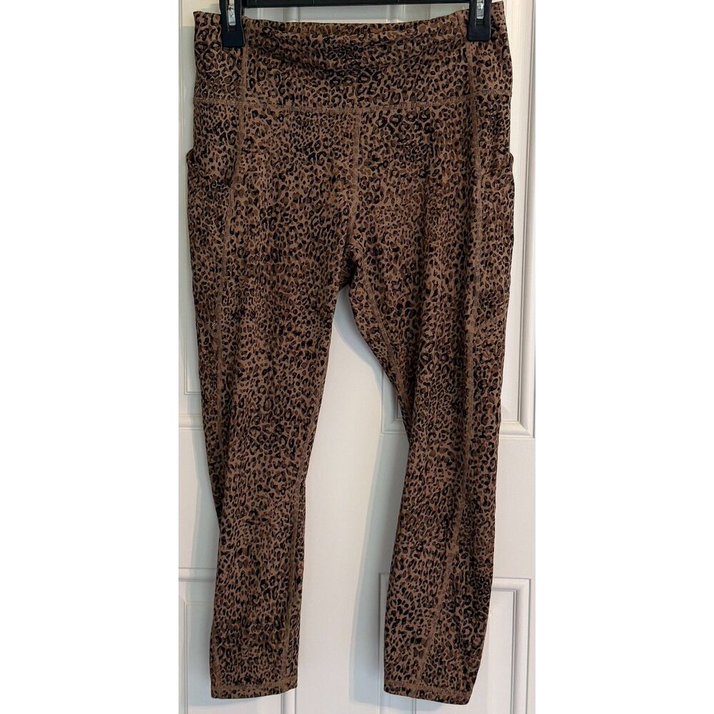 Fabletics PureLuxe Women's Brown Cheetah Print Leggings size L